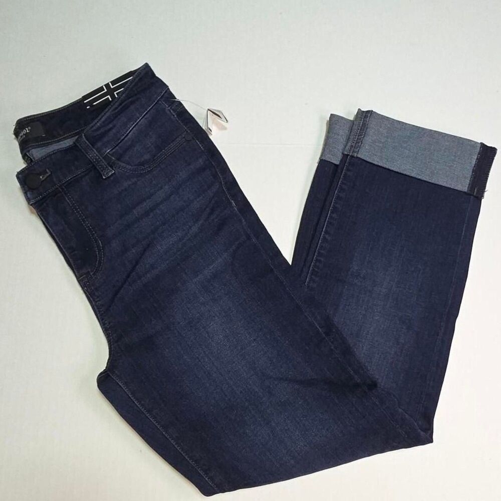 Liverpool Los Angeles Eco The Crop Cuffed Jeans Size 6/28 Dark Wash - Picture 5 of 7